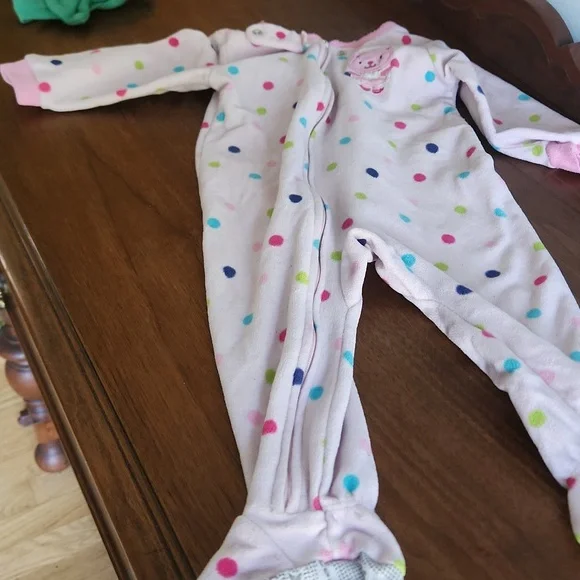 Cater's, Super Comfy, 12 Month, Flame Resistant Sleeper, Light Pink w head band - Picture 7 of 11